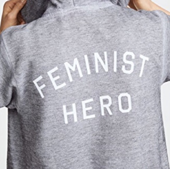 Wildfox Feminist Hero Regan Zip Drawstring Hoodie - Picture 3 of 4